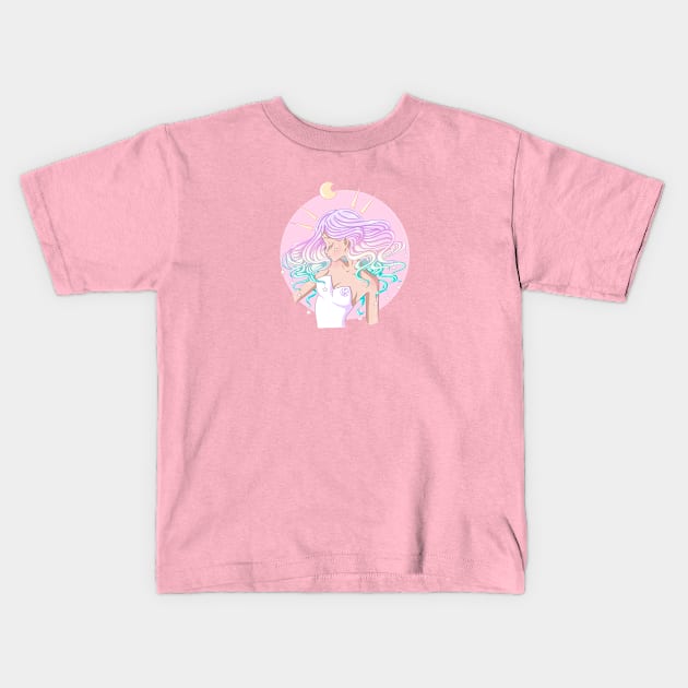 Profile girl Kids T-Shirt by piumeli